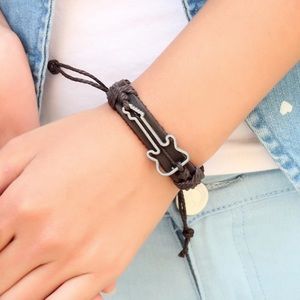 Trendy Leather Guitar Bracelet